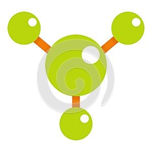 Abstract green molecules icon