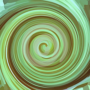 Abstract green, orange  geometric, vortex, disk, wave, mosaic, pixels, purple, blue, fashion illustration leaf, summer,