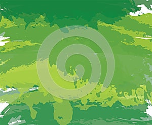 Abstract green paint artistic brush background.