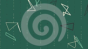 Abstract green pattern background with random object