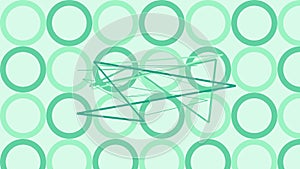 Abstract green pattern background with random object