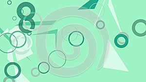 Abstract green pattern background with random object