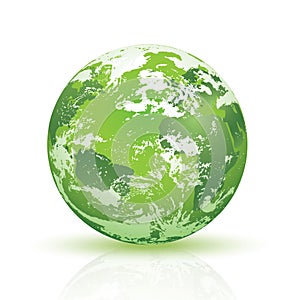 Abstract green planet Earth