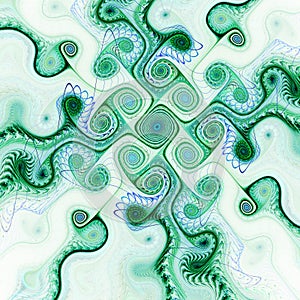 Abstract green and psychedelic gnarly design