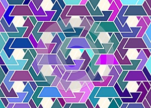 Abstract green purple hexagon pattern, geometric polygon texture background, vector illustration, line art