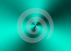 Abstract Green Radial Brushed Metal Surface for Background