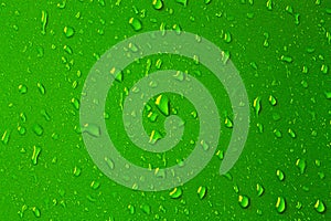 Abstract Green Raindrops