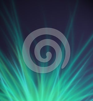 Abstract green rays background