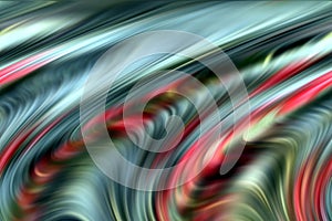 Abstract green red colors, shades and lines background. Lines in motion