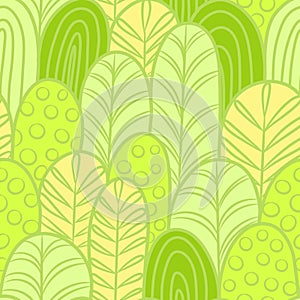 Abstract green seamless pattern