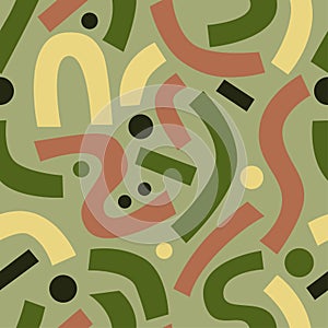 Abstract green seamless vector pattern