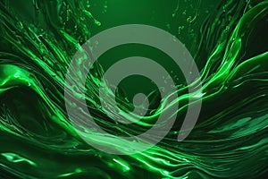 Abstract green slime background, green liquid waves, slime texture