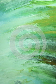 Abstract green smears photo