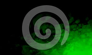 Abstract Green smoke hookah on a black backgroundAbstract red smoke mist fog on a black background. Stream, isolated..