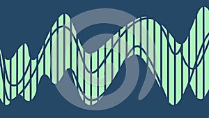 Abstract green sound wave pattern, dynamic audio visualization, digital frequency, vector design Generative AI