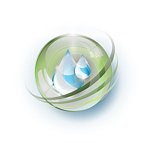 Abstract green sphere