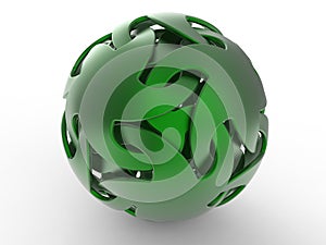 Abstract green sphere