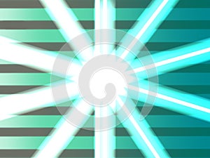 Abstract Green Spiral Digital Background.  Burst Light Graphic. Beautiful lines and rays backdrop. Use for App, Postcards,