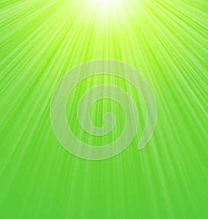Abstract Green Sunbeam Background