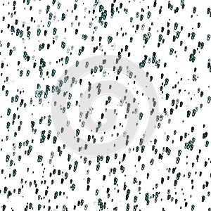 Abstract green tint dot watercolor paint brush strokes pattern on white background