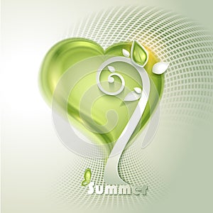 Abstract green tree sprout