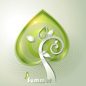 Abstract green tree sprout