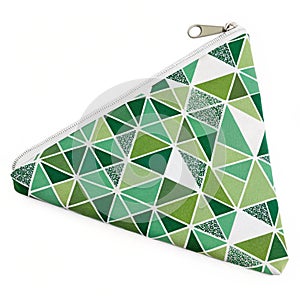 Abstract Green Triangle Pattern isolated on white background