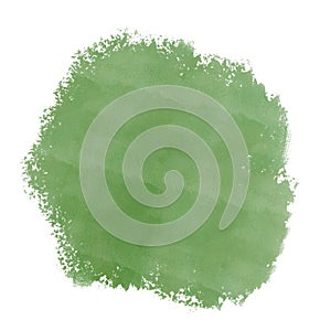 Abstract green watercolor on a white background