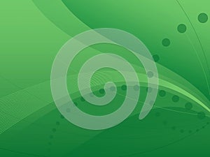 Abstract Green Wave Background