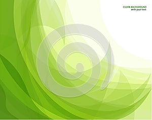 Abstract green wave background