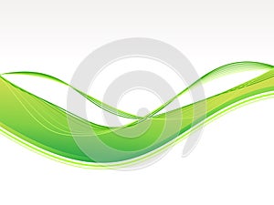 Abstract green wave background