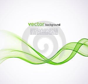 Abstract green wave background