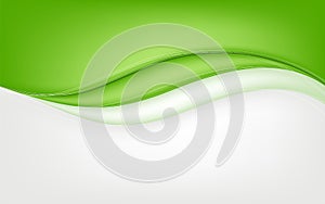 Abstract green wave background. Vector illustration