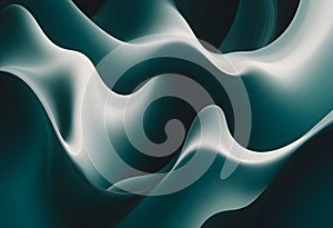 Abstract green waves, Beautiful adumbration background