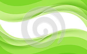 Abstract green waves - data stream concept. Vector illustration