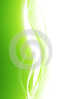 Abstract green waves - data stream concept. Vector illustration