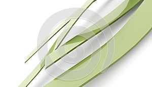 Abstract green waves lines on white