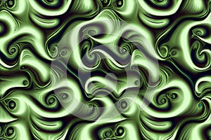 Abstract green with waves and swirls background