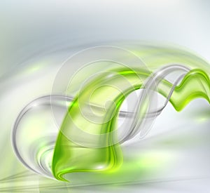 Abstract green waving background