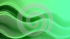 Abstract Green Wavy Lines Background with Gradient