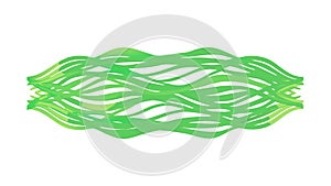 Abstract Green Wavy Lines Background Pattern, vector design Generative AI