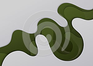 Abstract green wavy pattern design decorative. Overlapping with stripe lines template background
