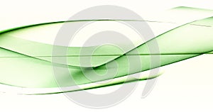 Abstract green white background with dynamic 3d lines.