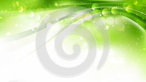 Abstract Green and White Blurry Lights Background Image
