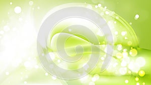 Abstract Green and White Blurry Lights Background Vector