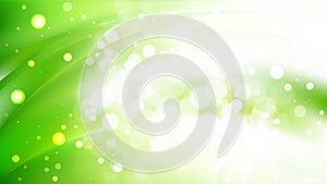 Abstract Green and White Blurry Lights Background Vector