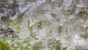 Abstract green and white quart crystal macro detail photo