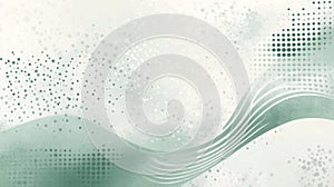 Abstract Green and White Wave Background Texture