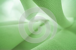 Abstract Green Woven Fabric Texture