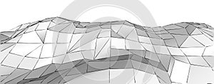 Abstract grey 3d mountain low polygonal background.